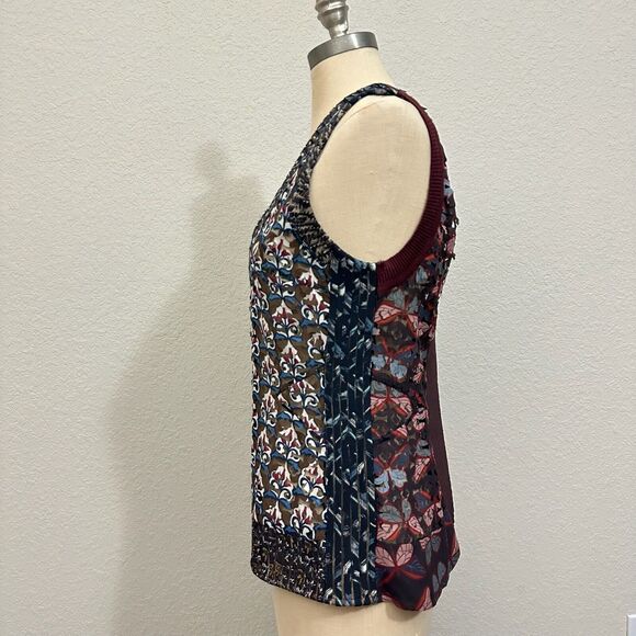 BRYON LARS Beauty Mark Lasercut Top Multi Floral Sleeveless Goth - Picture 5 of 10